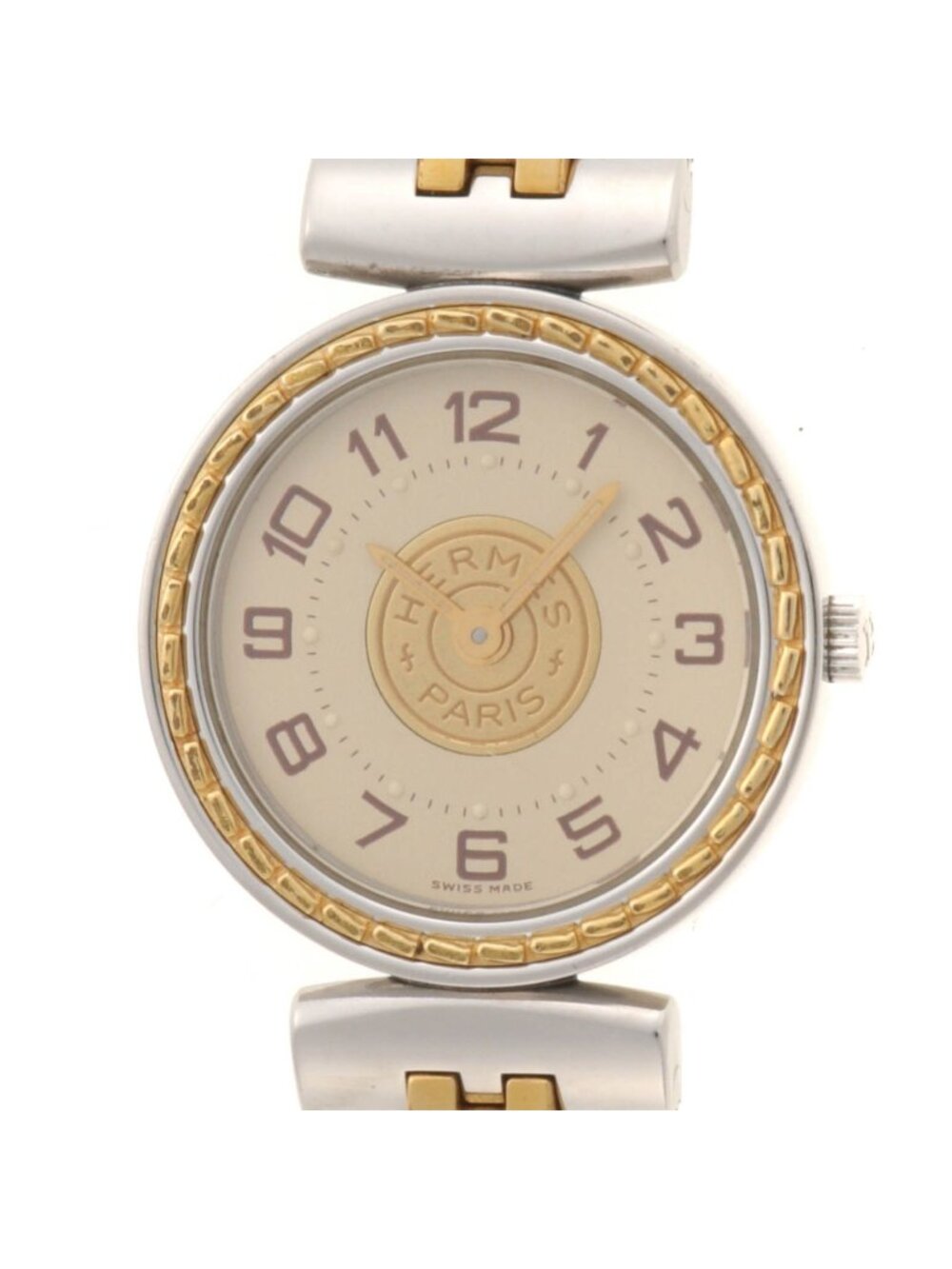 Hermes Sellier Watch Ivory Dial Quartz